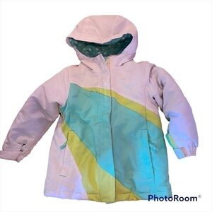 Wonderkids Winter Jacket 4T Removable Fleece Liner Hooded Full Zip White Blue